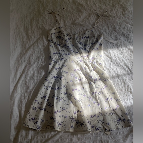 J.ING Ileana Cottagecore White Floral Mini Sun Dress - Picture 2 of 8